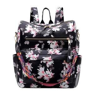 Floral Backpack In Black